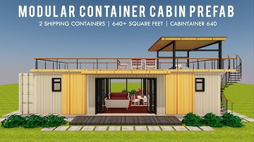 Modular Container Cabin Prefab Home Design + Floor Plans | CABINTAINER 640