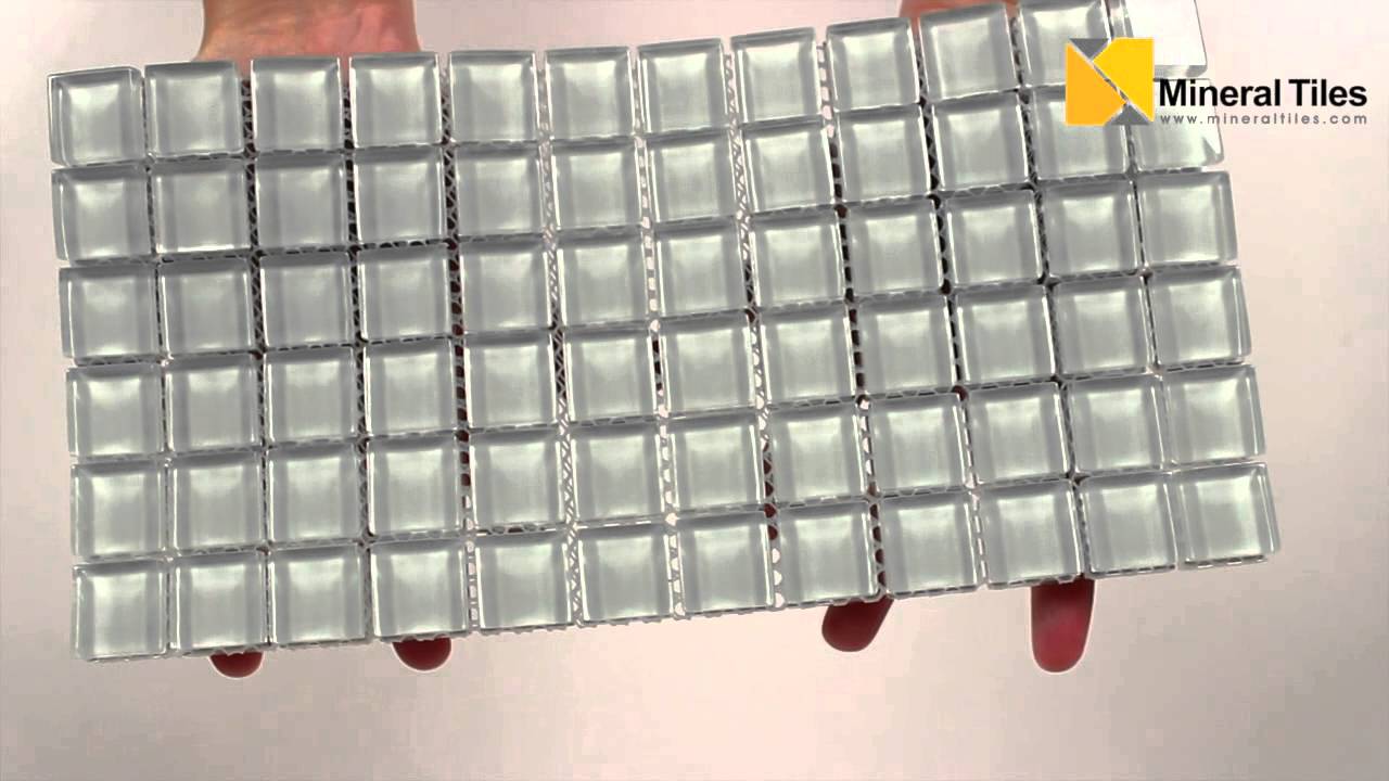 Glass Mosaic Tile Backsplash White 1x1 - 101CHIGLABR102