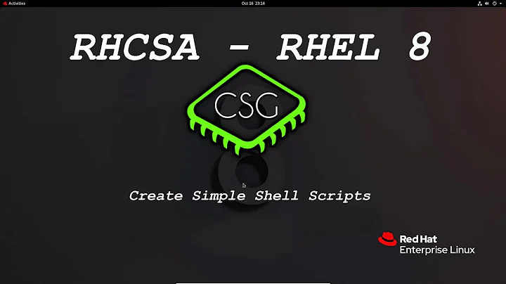 RHCSA RHEL 8 - Create simple shell scripts