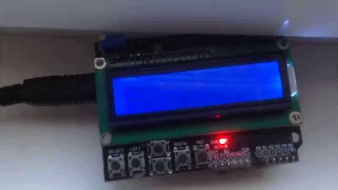 Arduino lcd Keypad Shield DHT11 - YouTube