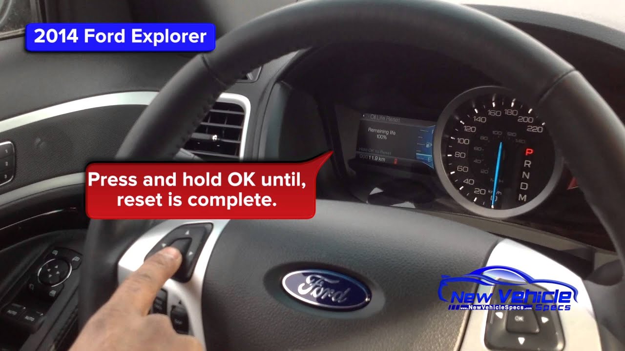 2014 Ford Explorer Oil Light Reset / Service Light Reset - YouTube