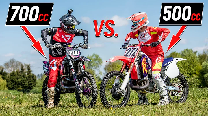 700cc vs 500cc 2 Stroke Dirt Bike Shootout!