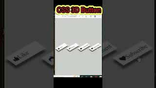 CSS 3D Button | How To Make 3D Buttons Using HTML CSS  | #shorts #shortvideo