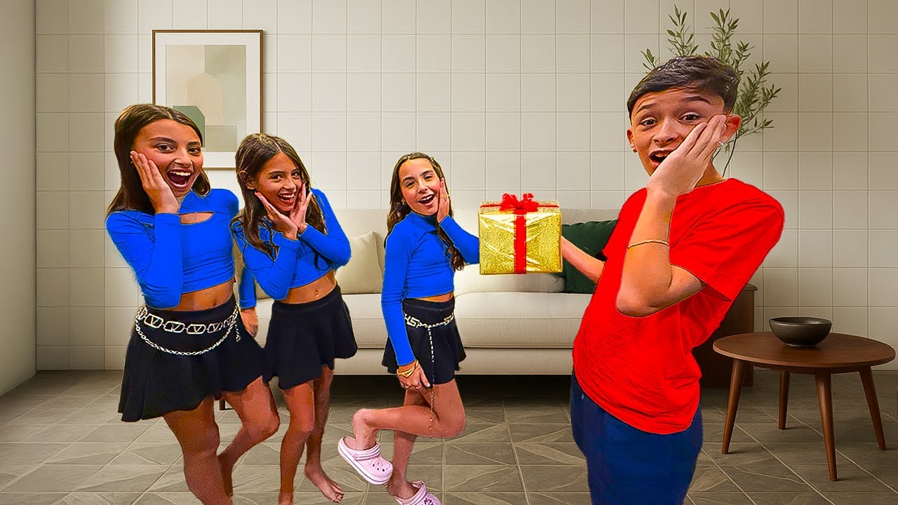 Levei um presente pras trigêmeas!