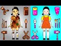 [30 Minutes Compilation] - OMG! How To Fix SQUID GAME Doll? | DIY Paper Dolls & Cartoon