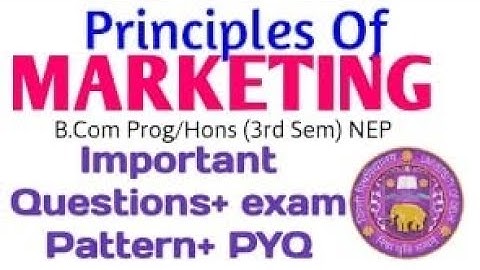 Principle of marketing one short most important Questions | semester 3rd | du sol 2025