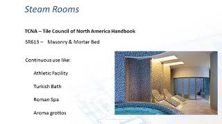 NTCA Webinar: Steam Rooms, Principles of Proper Design