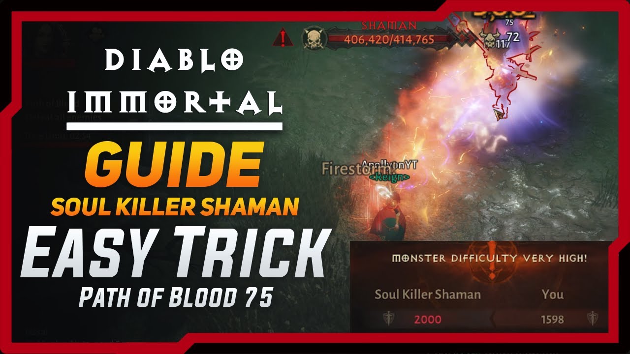 Guide - Soul Killer Shaman - Easy Trick 400 Less Combat Rating - Blood Of Path 75 - Diablo Immortal