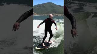 First attempt at wake surfing