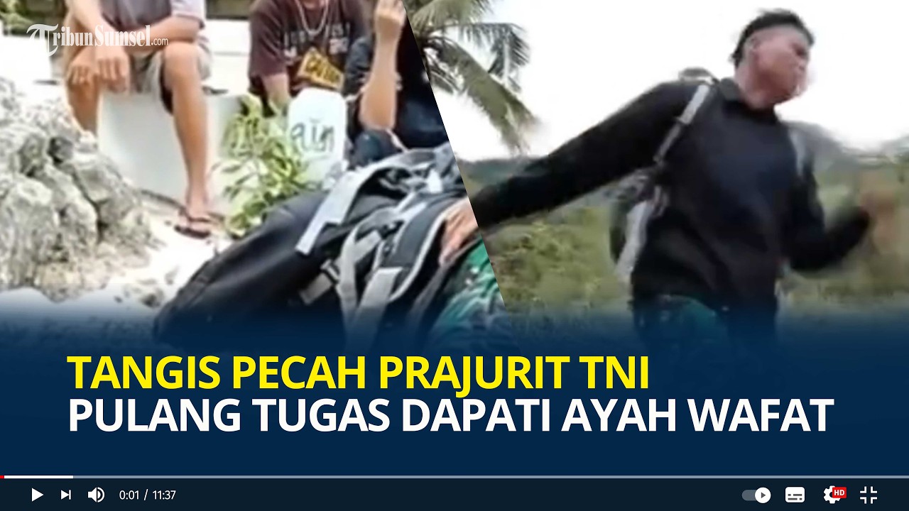 Tangis Pecah Prajurit TNI di Luwuk Baru Pulang Tugas dari Papua, Syok Dapati Ayah Wafat