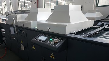 Full UV coating with powder removing at speed 3700s/h(model: SGZ-C-UI740X-A UV Coating Machine)
