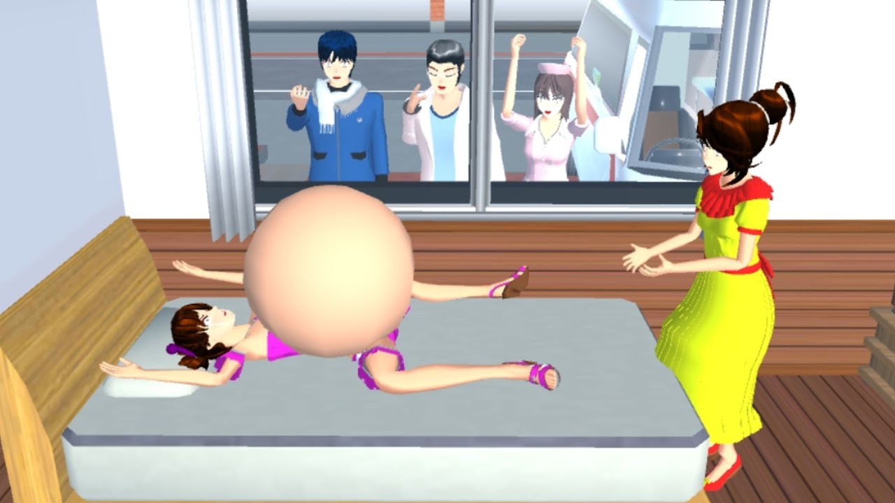 HAMIL 40 BULAN TERIAK TERIAK GAK TAHAN KESAKITAN || Sakura School Simulator Drama