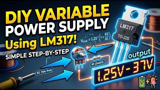 DIY variable Power Supply using LM317 Voltage Regulator 