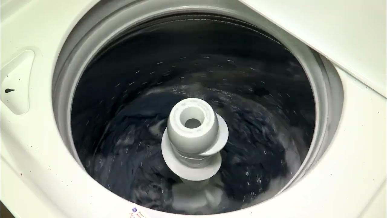 NTW4519JW Top Load Washer by Amana running a Normal Cycle with Jeans