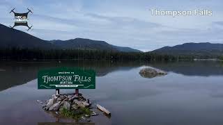 Drone video of the Clark Fork River and Thompson Falls