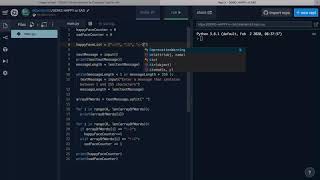 Python Demo 3 - Happy or Sad - Comparing Each String to a List of Possibilities
