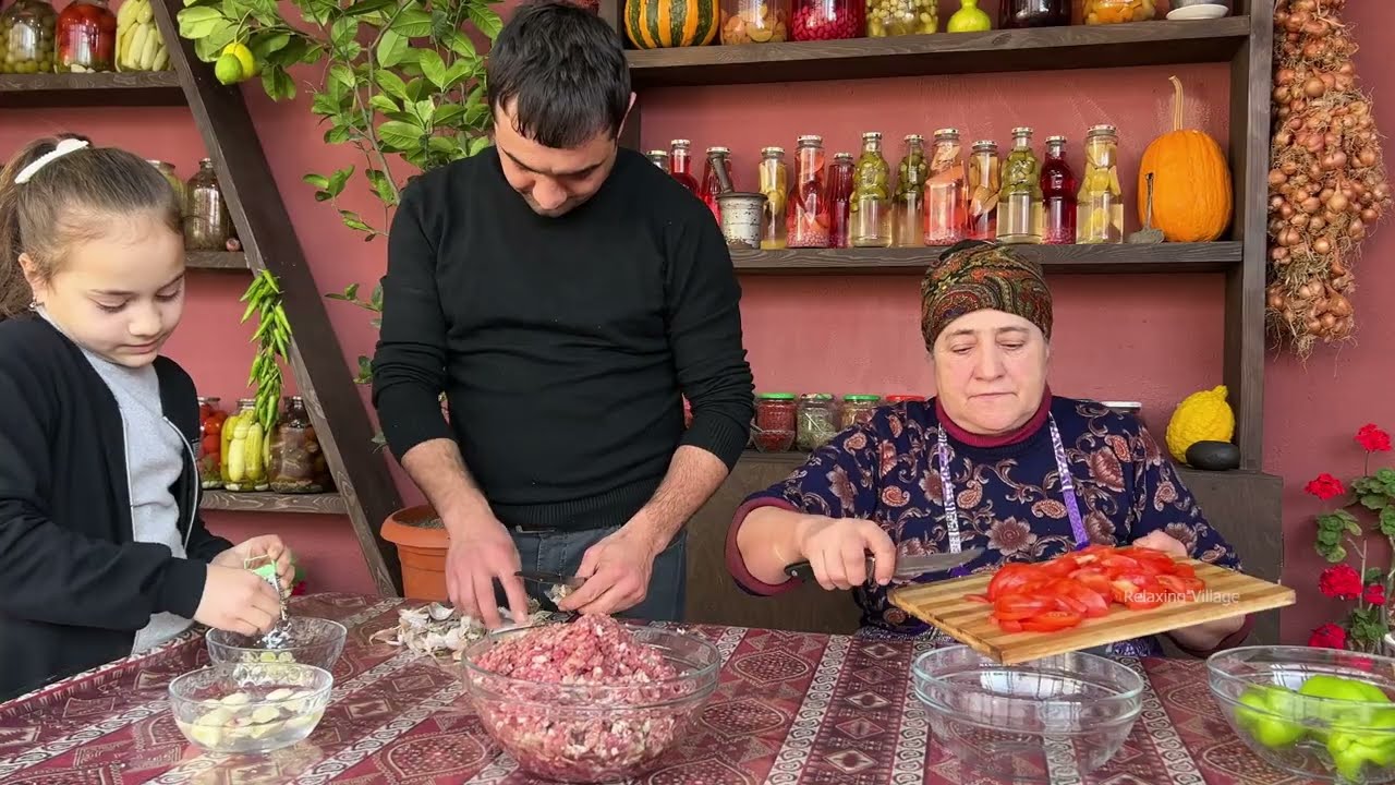 Outdoor Food Cooking – Village Life in Azerbaijan