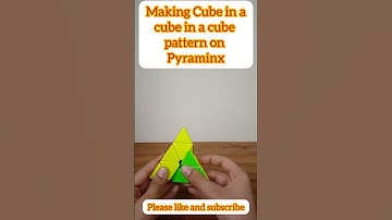 Making beautiful cube in a cube in a cube pattern on pyraminx😍😍 #shorts  #puzzle#short