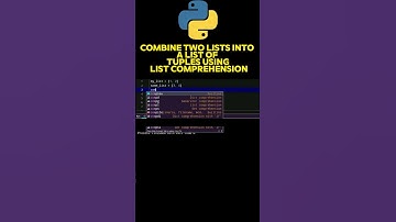 Combine Two Lists into List of Tuples  #pythonlearning #python #pythonforbeginners #shorts