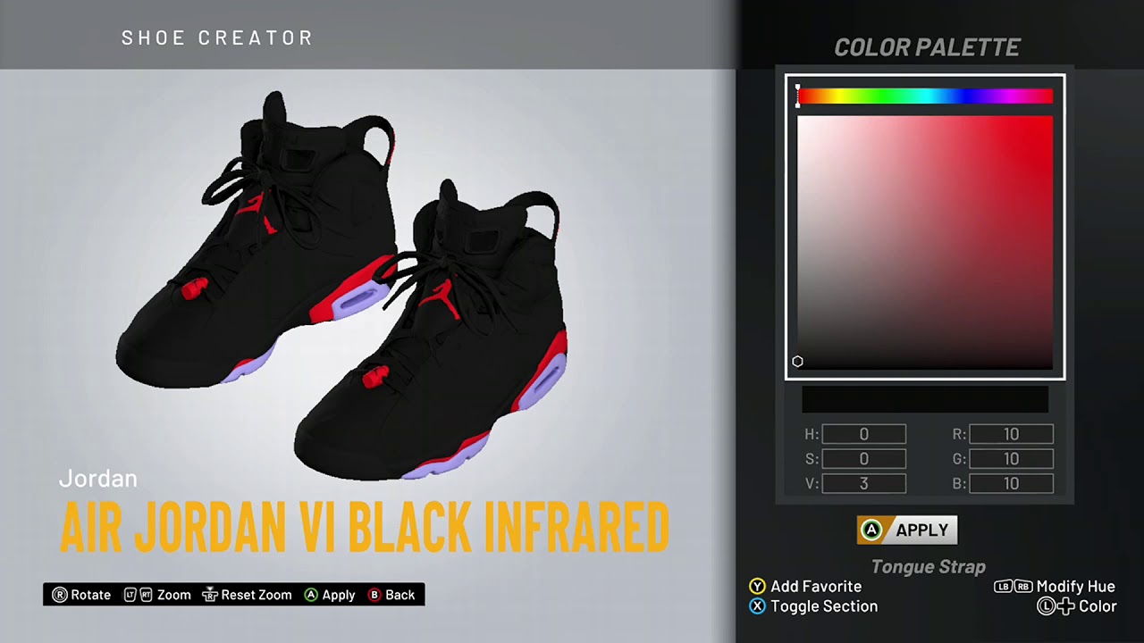 NBA 2K20 Shoe Creator - Air Jordan 6 