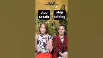 ‘stop to talk’ or ‘stop talking’? 🧐 What’s the difference? #shorts