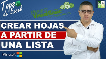 📃 COMO CREAR HOJAS DE EXCEL A PARTIR DE UNA LISTA EN UN RANGO DE DATOS | TOPS DE EXCEL 23 🏆