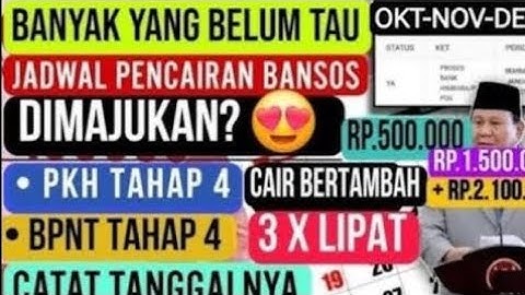 UPDATE INFO PENCAIRAN PKH BPNT TAHAP 4 KPM YG SUDAH CAIR BERGEMBIRA AKAN CAIR LAGI 3X LIPAT KPM INI