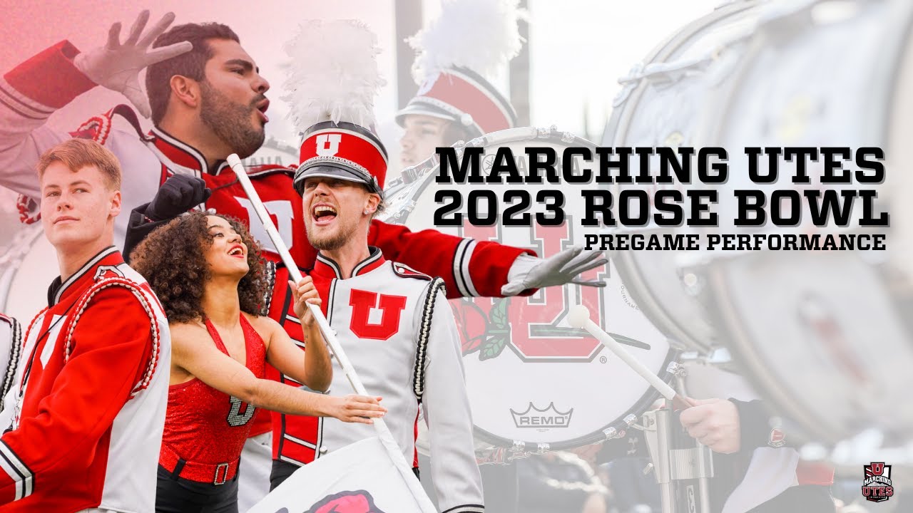 Marching Utes Pregame Performance 2023 Rose Bowl Game YouTube