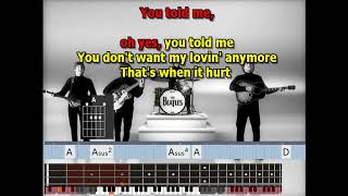 I need you Beatles isolated first Lead Vocal George lyrics chords tabs