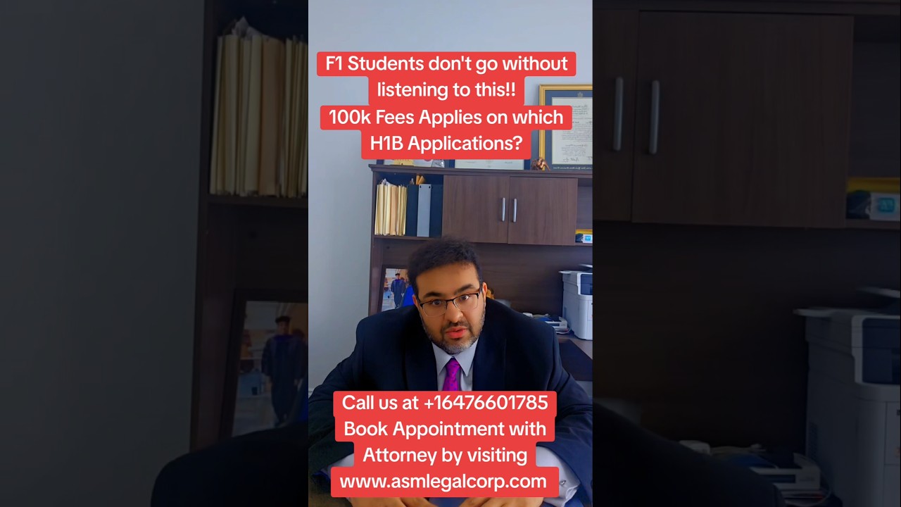 F1 Students don't go without listening to this! 100k Fees Applies on which H1B Applications?