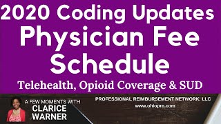 2020 Coding Update | MPFS Part 1 | Medical Coding