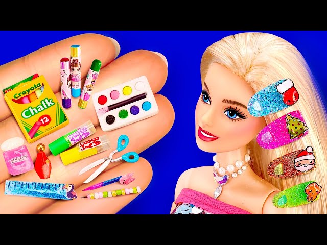 16 DIY BARBIE IDEAS and MINIATURE CRAFTS for Dolls class=