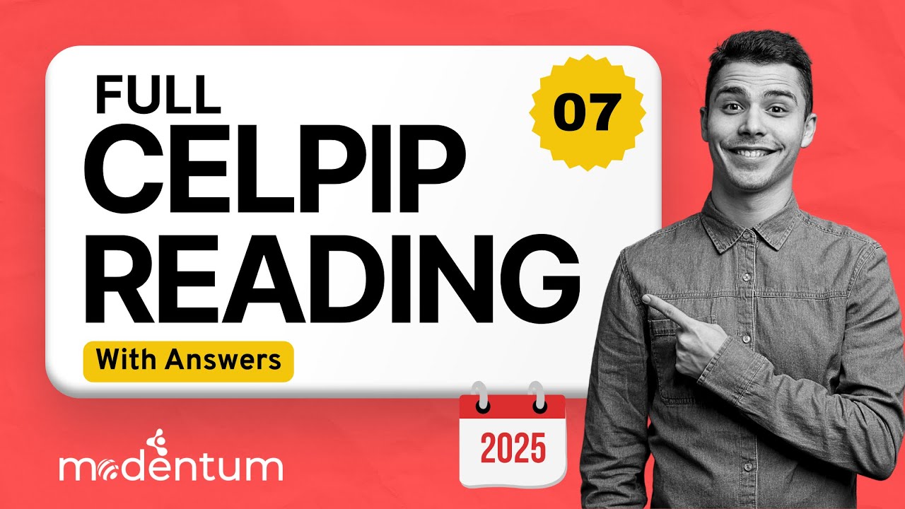 CELPIP Full Reading Mock Test 07th with Answers by Modentum - YouTube