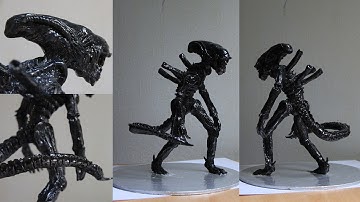 Xenomorph Alien sculpture complete timelapse + hq pictures