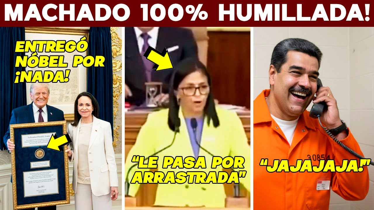 MACHADO HUMILLADA! ENTREGÓ NOBEL POR NADA. KARMA POR TRAIDORA. MADURO SACÓ AS