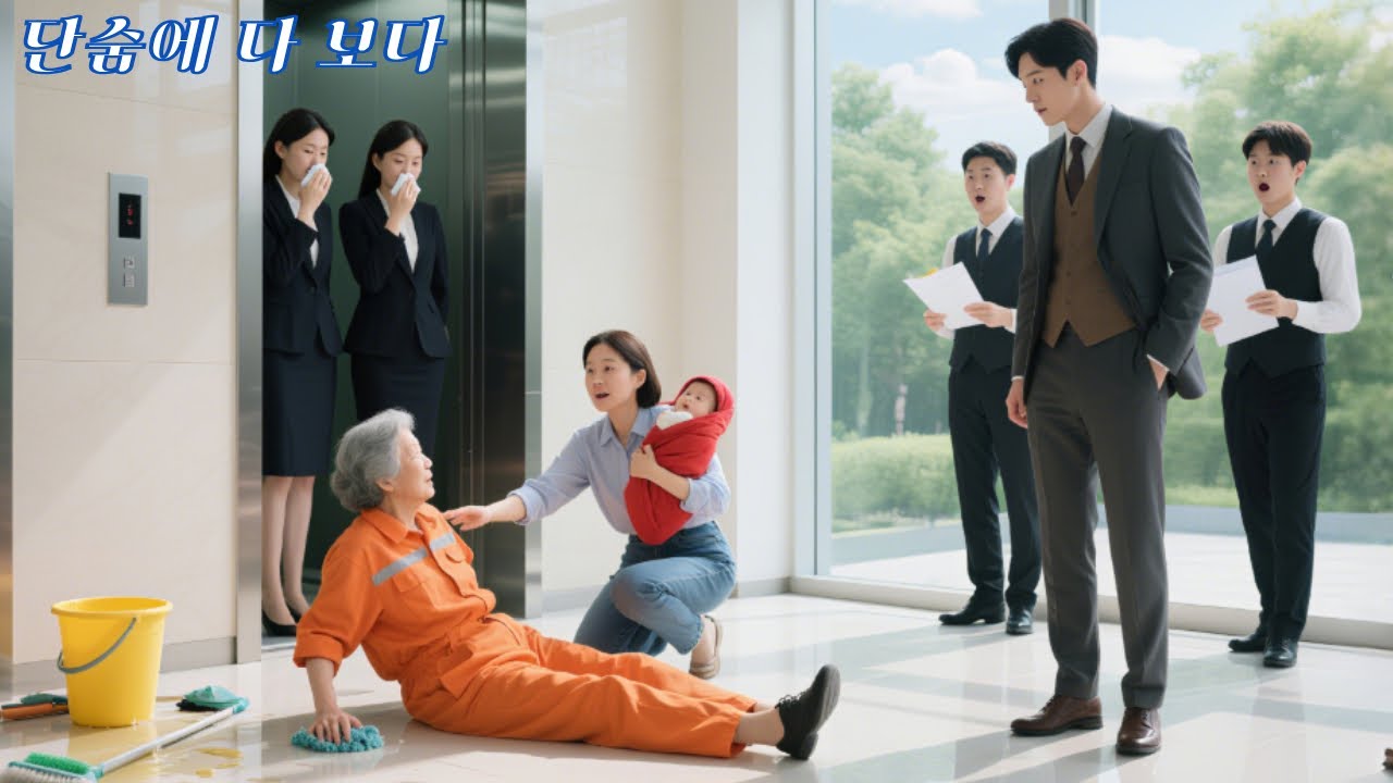넘어진 청소부는 모두 무시했지만, 착한 싱글맘 인턴만 다가갔다! 그녀가 CEO의 할머니일 줄이야, 사랑이 시작됐다!