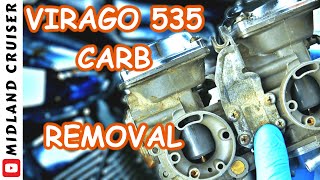 YAMAHA VIRAGO 535 CARBURETTOR REMOVAL TUTORIAL | How to remove carbs from Yamaha XV 535 | #02