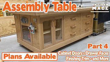 How to Build a Mobile Workbench / Assembly Table / Outfeed Table: Part 4 / DIY Woodworking