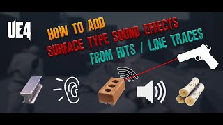 UE4 - ヒット/ライントレースからサーフェスタイプのサウンドエフェクトを追加する方法