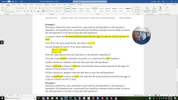 02 Reject or Fail to Reject the Null Hypothesis