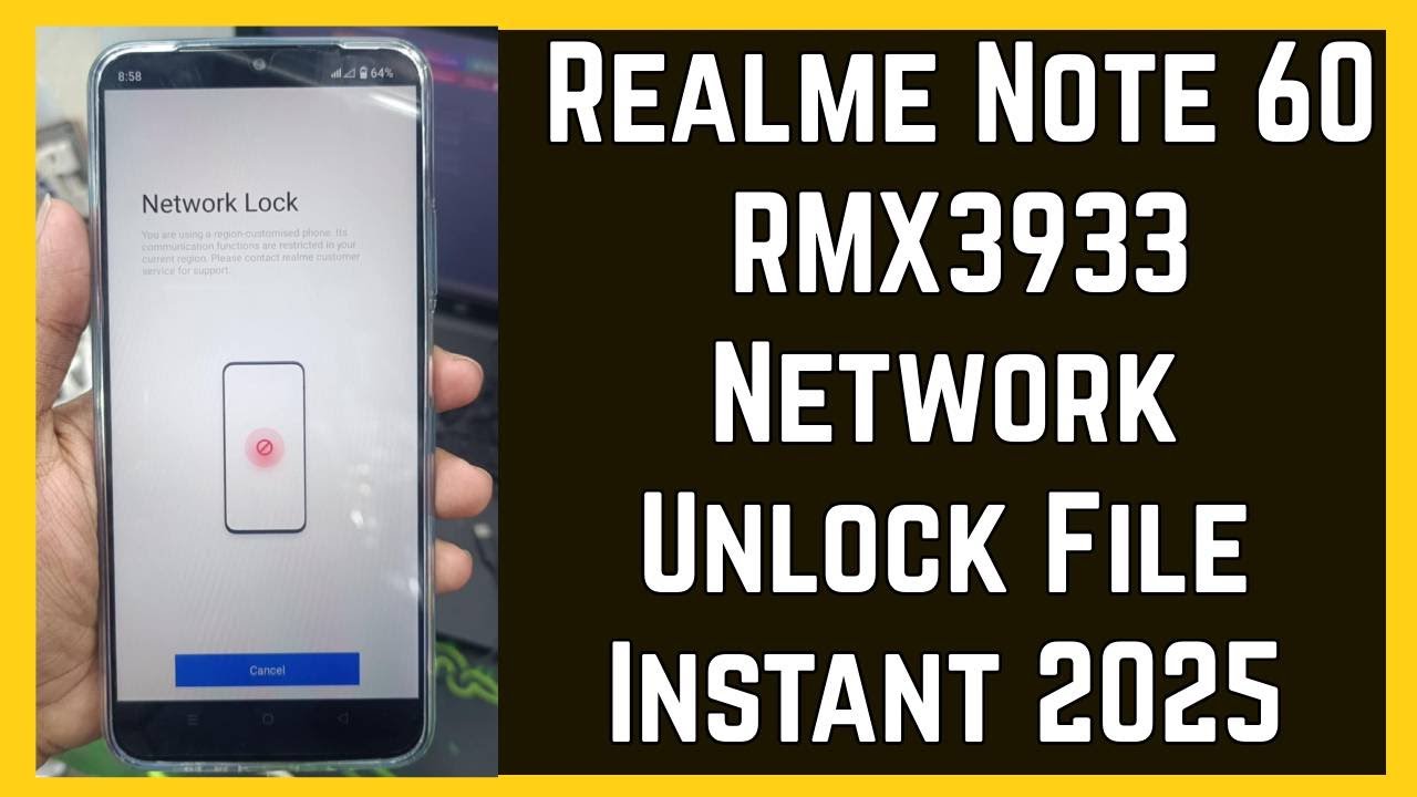 Realme Note 60 RMX3933 Network Unlock File Instant 2025 - YouTube