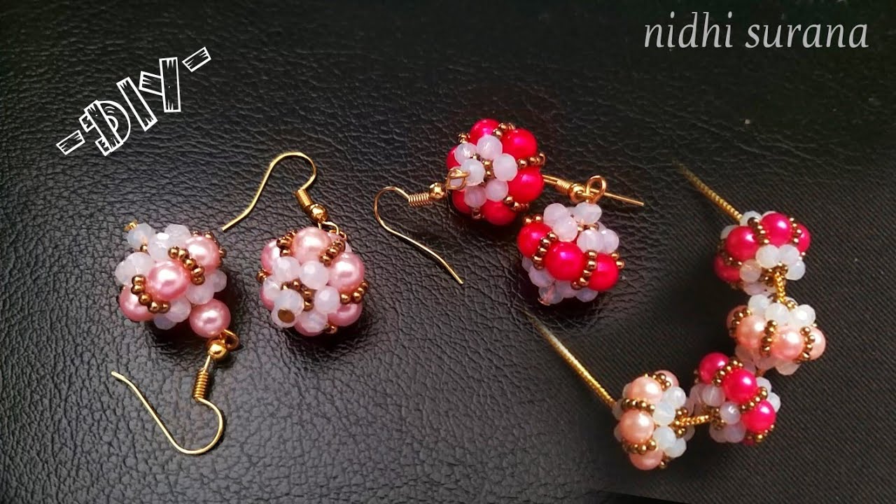 ⚜️ Beautiful Beaded Bead Element for Earrings/ Pendant || Crystal Aretes/Colgante Tutorial (0363)