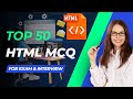 Top 50 HTML and HTML5 MCQ 2023 | HTML MCQ For Exam and Interview | HTML MCQs 50 Important MCQs