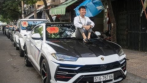 Đại gia Minh Nhựa gây chú ý với 15 siêu xe gần 100 tỷ đi đám cưới con gái