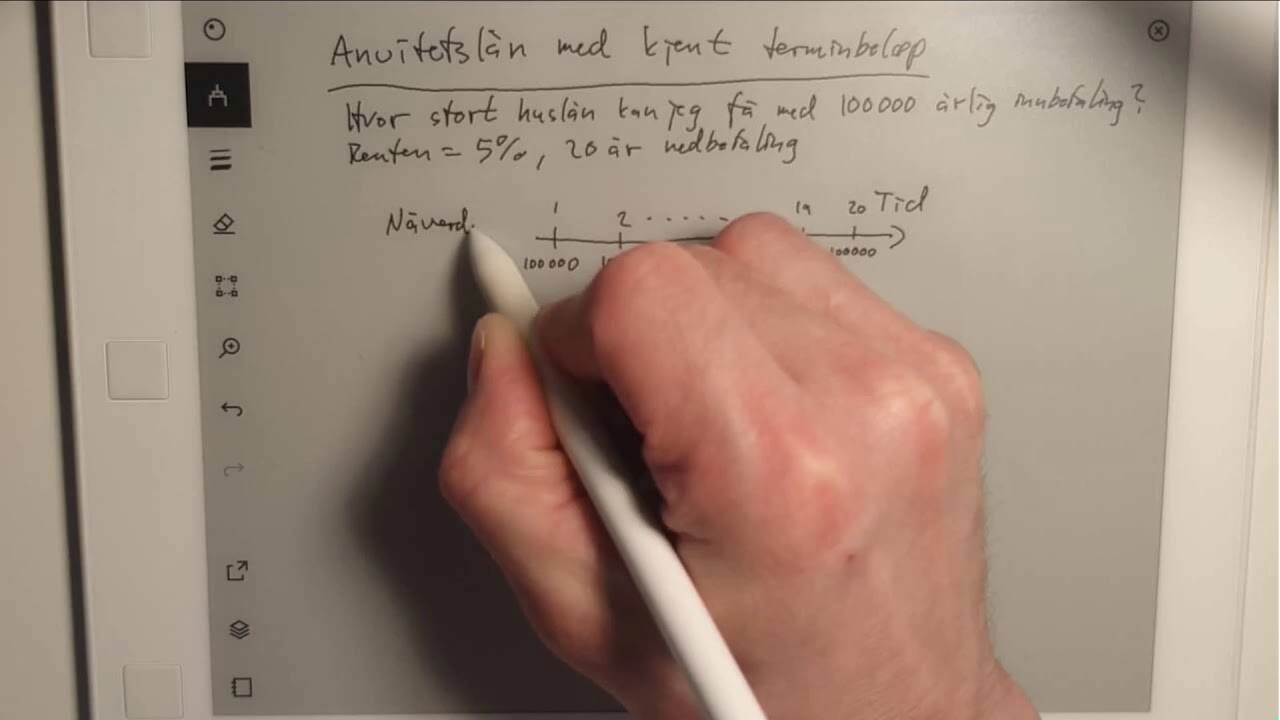 S2 Rekker i økonomi: Anuitetslån hvordan beregne totalt sparebeløp.