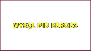 MySQL PID Errors