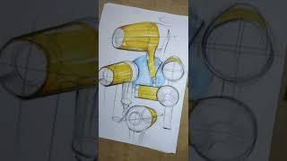 Product Design Sketch- Hair dryer
