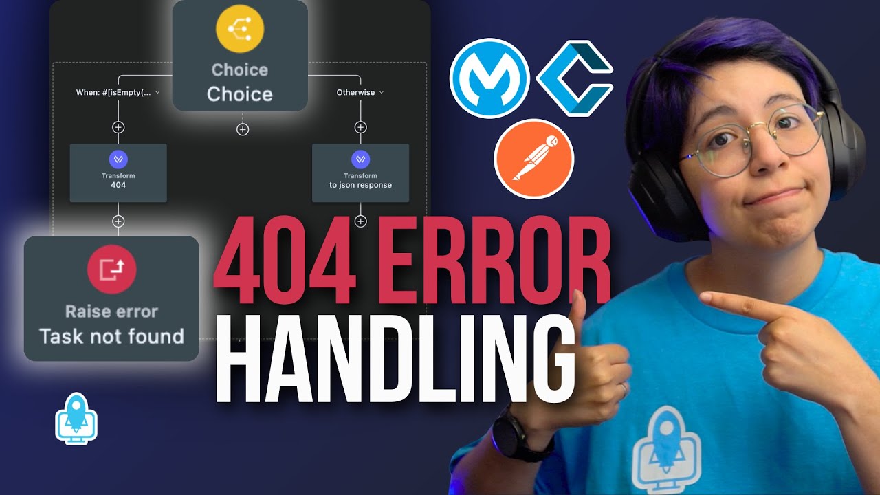 Thumbnail: Handling 404 Errors in MuleSoft's Anypoint Code Builder (ACB) | Choice + Raise Error (Part 5)