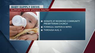 Baby formula, diapers needed as Warm Springs pantry faces shortage