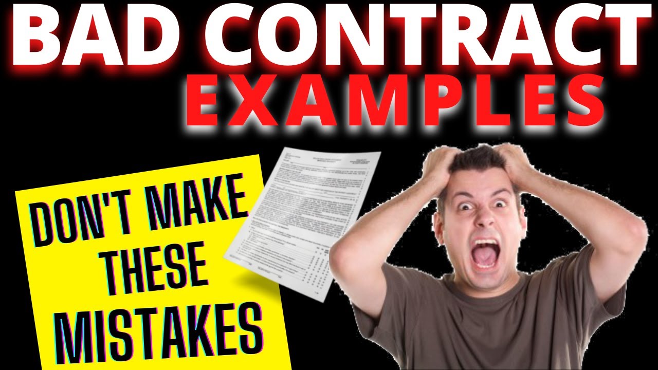 BAD Real Estate Purchase Contract Examples With Explanations: Episode 1